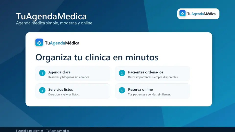 Vista del software TuAgendaMédica mostrando agenda médica online y reserva de horas